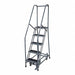 Rolling Ladder Steel 80In. H. Gray