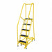 Rolling Ladder Steel 80In. H. Yellow