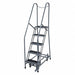 Rolling Ladder Steel 80In. H. Gray