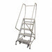 Rolling Ladder Steel 70In. H. Gray