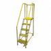 Rolling Ladder Steel 80In. H. Yellow