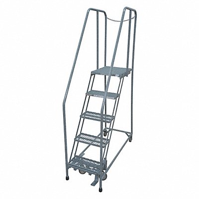 Rolling Ladder Steel 80In. H. Gray