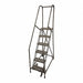 Rolling Ladder Steel 90In. H. Gray