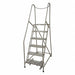 Rolling Ladder Steel 90In. H. Gray