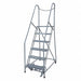 Rolling Ladder Steel 90In. H. Gray