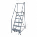 Rolling Ladder Steel 90In. H. Gray