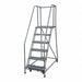 Rolling Ladder Steel 90In. H. Gray