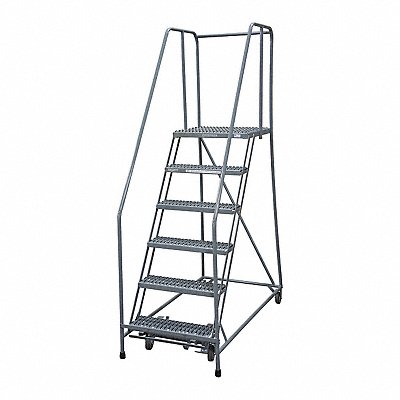 Rolling Ladder Steel 90In. H. Gray