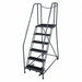 Rolling Ladder Steel 90In. H. Gray