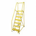 Rolling Ladder Steel 100In. H. Yellow