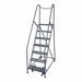 Rolling Ladder Steel 90In. H. Gray