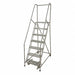 Rolling Ladder Steel 100In. H. Gray