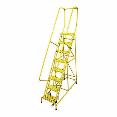 Rolling Ladder Steel 110In. H. Yellow