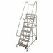 Rolling Ladder Steel 110In. H. Gray