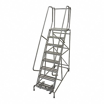 Rolling Ladder Steel 110In. H. Gray