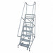 Rolling Ladder Steel 110In. H. Gray