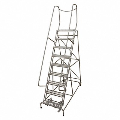 Rolling Ladder Steel 120In. H. Gray