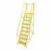 Rolling Ladder Steel 120In. H. Yellow