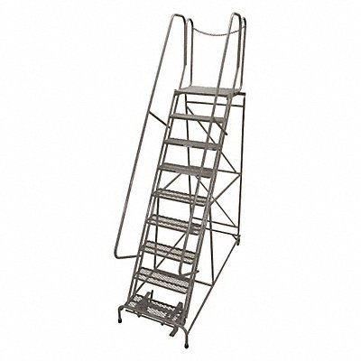 Rolling Ladder Steel 120In. H. Gray