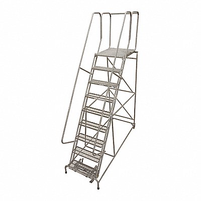 Rolling Ladder Steel 120In. H. Gray