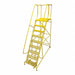 Rolling Ladder Steel 120In. H. Yellow