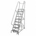 Rolling Ladder Steel 120In. H. Gray