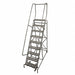 Rolling Ladder Steel 120In. H. Gray