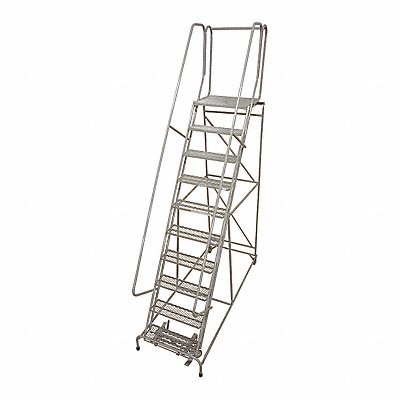 Rolling Ladder Steel 130In. H. Gray