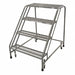 Rolling Ladder Steel 40In. H. Gray