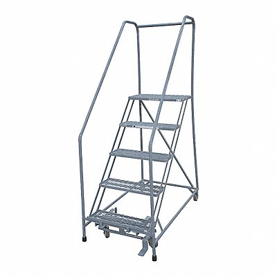 Rolling Ladder Steel 80In. H. Gray