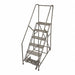 Rolling Ladder Steel 90In. H. Gray