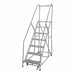 Rolling Ladder Steel 100In. H. Gray