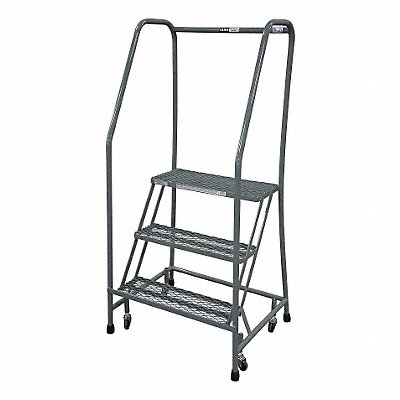 Rolling Ladder Steel 60In. H. Gray