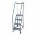 Rolling Ladder Steel 70In. H. Gray