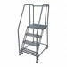 Rolling Ladder Steel 70In. H. Gray