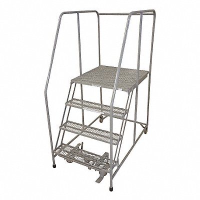 Rolling Ladder Steel 70In. H. Gray