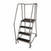 Rolling Ladder Steel 70In. H. Gray