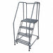 Rolling Ladder Steel 70In. H. Gray