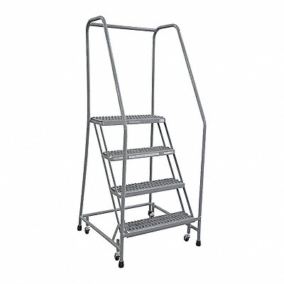 Rolling Ladder Steel 70In. H. Gray