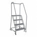 Rolling Ladder Steel 70In. H. Gray