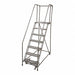 Rolling Ladder Steel 100In. H. Gray