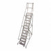 Rolling Ladder Steel 172In. H. Gray