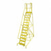 Rolling Ladder Steel 172In. H. Yellow