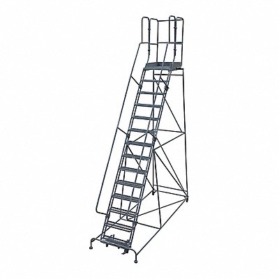 Rolling Ladder Steel 182In. H. Gray