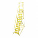 Rolling Ladder Steel 182In. H. Yellow