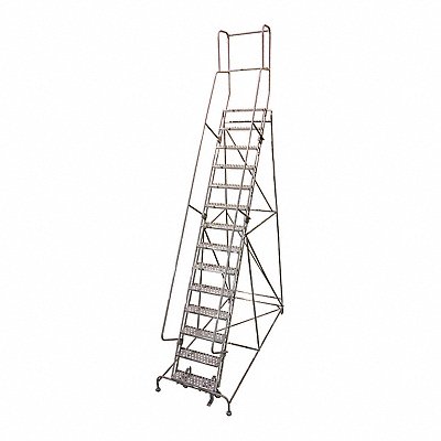 Rolling Ladder Steel 182In. H. Gray