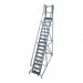 Rolling Ladder Steel 202In. H. Gray