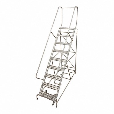 Rolling Ladder Steel 162In. H. Gray