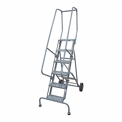 Rolling Ladder Steel 100In. H. Gray