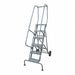 Rolling Ladder Steel 90In. H. Gray